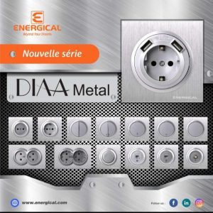 Prises et interrupteurs DIAA Metal